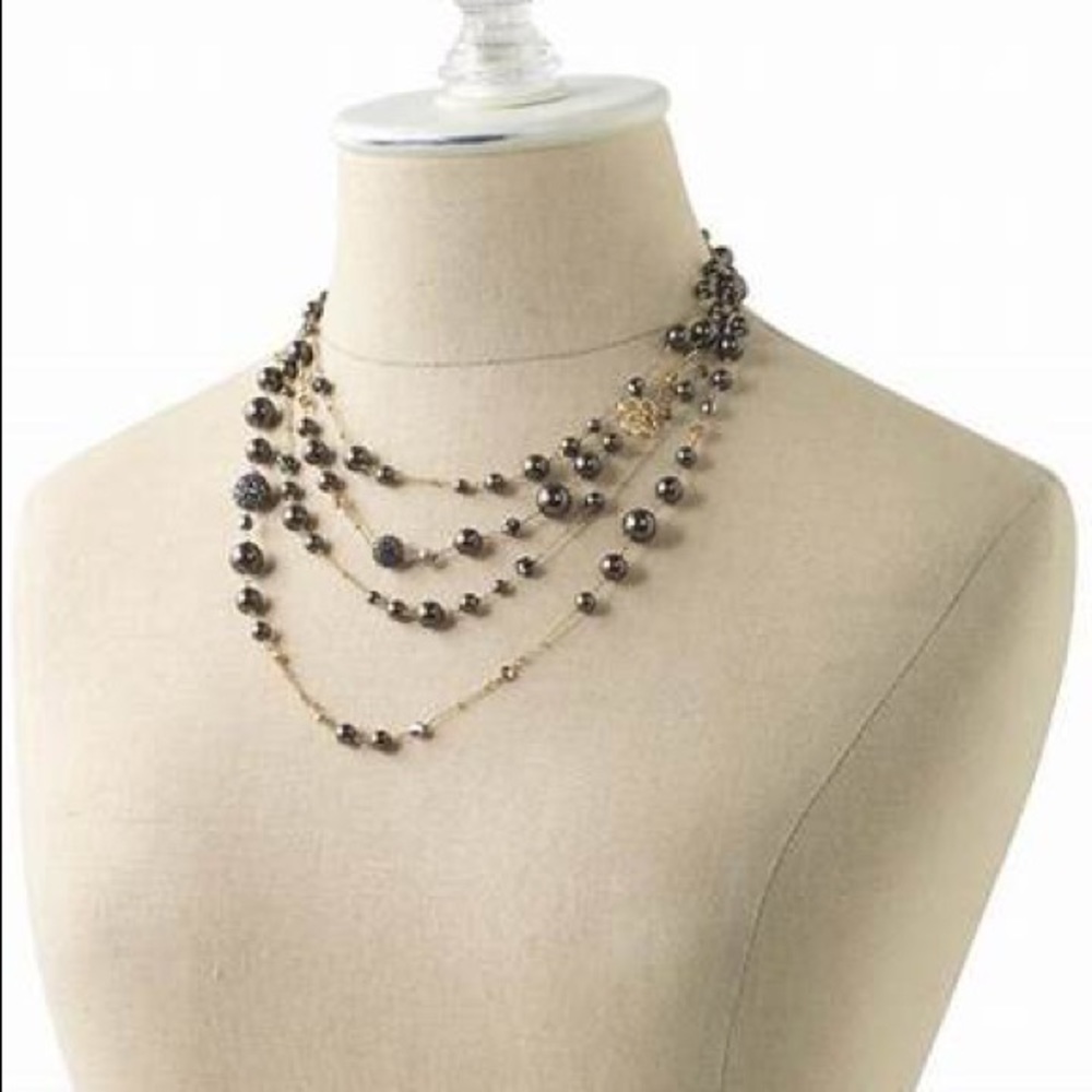 Stella & Dot Madeline Pearl Necklace Gold - Picture 2 of 7